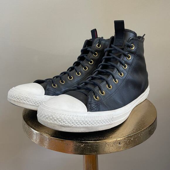 Converse Chuck Taylor Leather High 'Black Egret' 169658C | Men’s 13, EUC - Picture 1 of 12